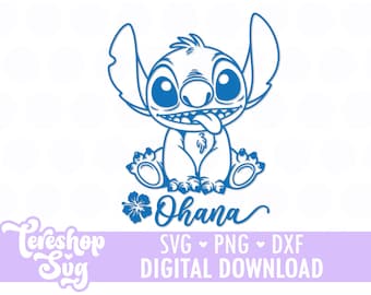 Stitch Svg, Ohana Svg, Stitch Family Svg, Cut files for Cricut and Silhouette, COD027