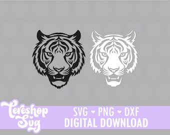 Tiger Head Svg, Tiger Pride Svg, Tigers Svg, Cut files for Cricut and Silhouette, COD019