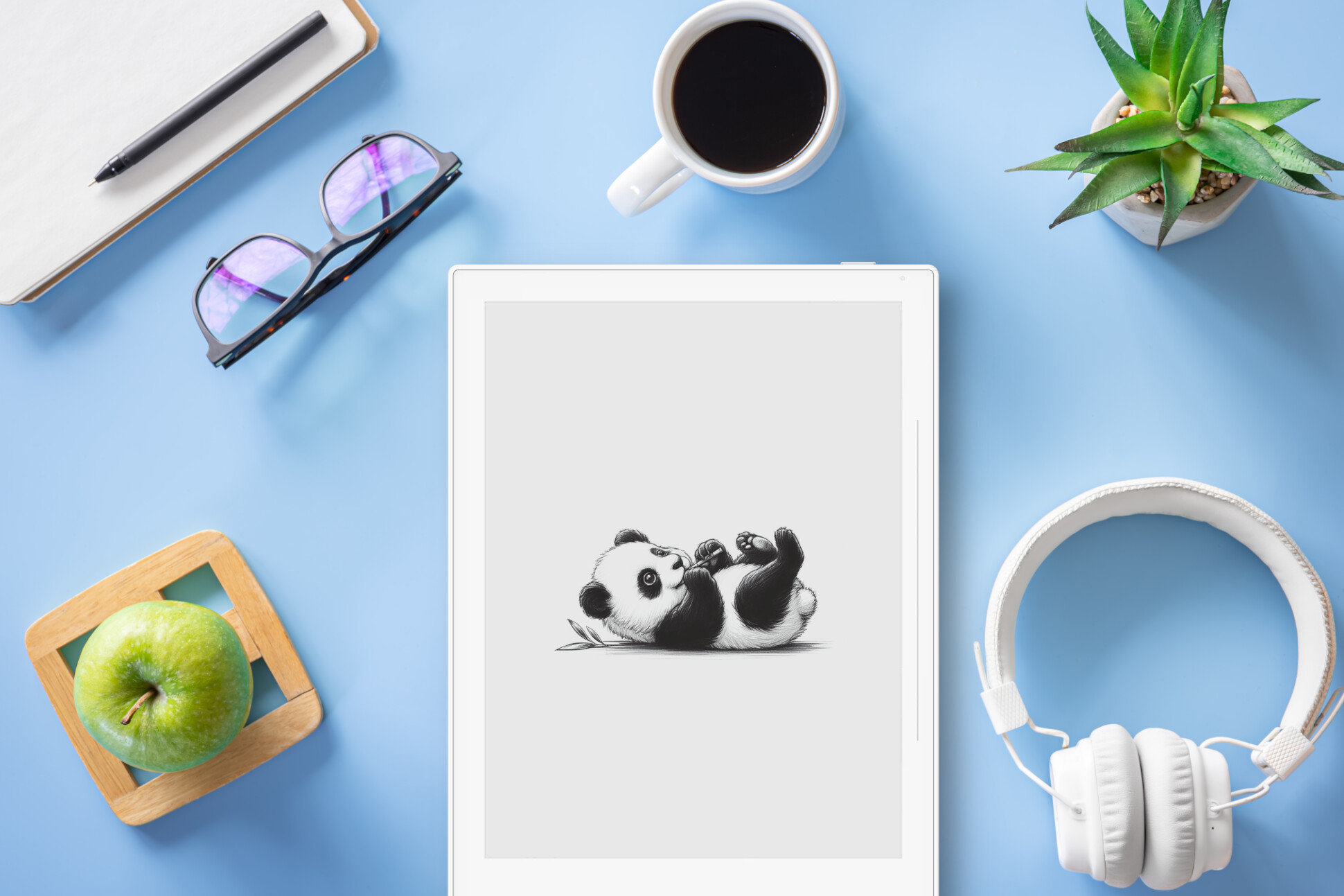 Playful Panda, Remarkable 2 Sleep Screen, Supernote and BOOX