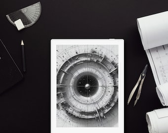 Black Hole, reMarkable 2 Sleep Screen, Supernote and BOOX Screensaver, A Stellar E-Ink Voyage (PNG and PDF)