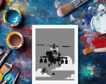 Happy Chopper by Banksy | reMarkable 2 Sleep Screen, Supernote and BOOX Screensaver | (PNG and PDF)