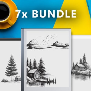 Nature Collection Bundle | reMarkable 2 Sleep Screen, Supernote and BOOX Screensaver: E-paper Tablet Screensavers | PNG and PDF
