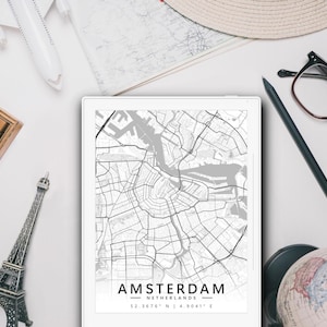 Komplizierte Vision von Amsterdams exquisiten Grachten und Straßen | reMarkable 2 Sleep Screen, Supernote und BOOX Bildschirmschoner | PNG und PDF