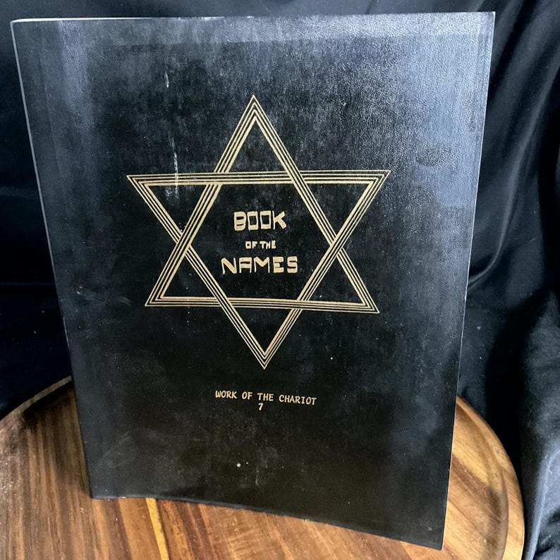 Work of the Chariot Vol 7 Book of the Names 1971 Leather Kabbalah Hebrew Occult image 1