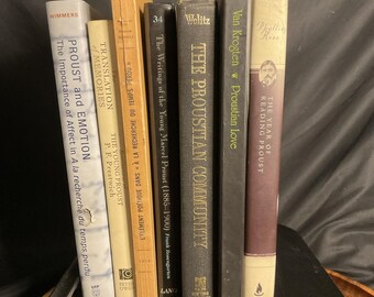 Proustian 7 Book Lot French Literary Criticism Guides Legacy HCDJ University | Hardcover Classic Literature