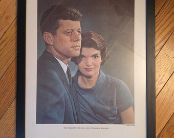 1960s The President & Mrs John Fitzgerald Kennedy Classic Portrait Framed Print