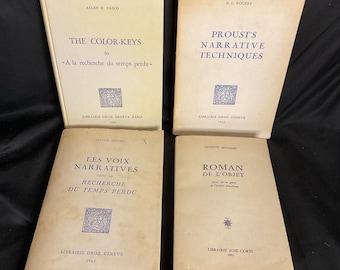 Proustian 4 Book Lot French Literary Guides Legacy Classic Rogers Pasco Muller | Hardcover Classic Literature