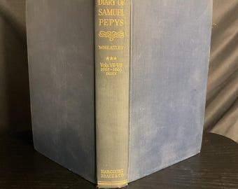 Diary Of Samuel Pepys 7-8 Volumes 1667-1669 Wheatley 1926 | 1920s Hardcover