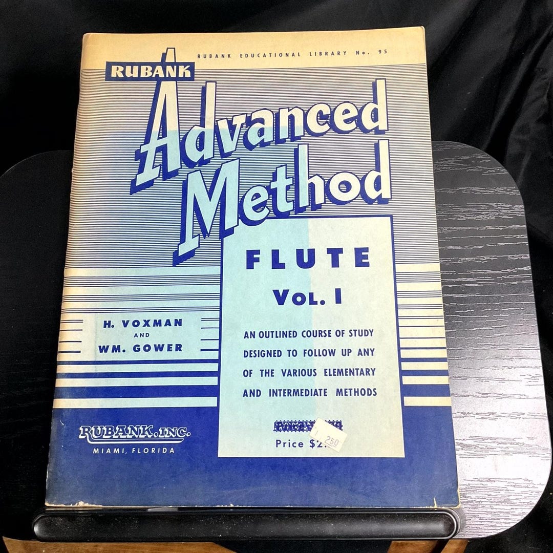 Advanced Method Flute Vol. I H. Voxman Wm. Gower 1940 Rubank Sheet ...