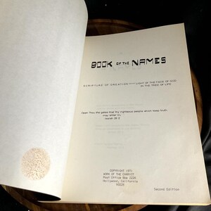 Work of the Chariot Vol 7 Book of the Names 1971 Leather Kabbalah Hebrew Occult image 3
