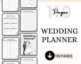 Wedding Planner / Wedding Planner Book / Printable Planner / Bridal Planner / Digital Wedding Planner / Wedding Schedule / Wedding Timeline