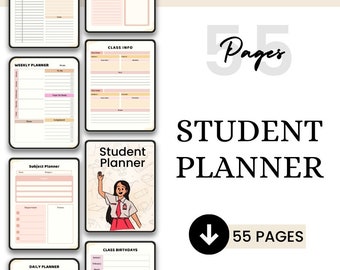 Student Planner / School Planner / Assignment Tracker / College Planner / Academic Digital Planner / Homeschool Planner / Notion Planner
