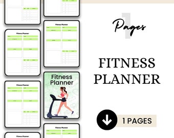 Fitness Planner / Weight Loss Tracker / Self Care / Habit Tracker / Meal Planner / Workout Planner / Healthy Lifestyle / Wellness Journal