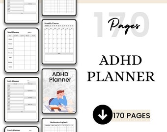 ADHD Digital Planner / Goodnotes / Adult / ADHD Daily Planner / Self Care & Habit Tracker / Science based