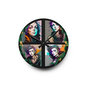 Cyber Pink Colorful Acrylic Wall Clock
