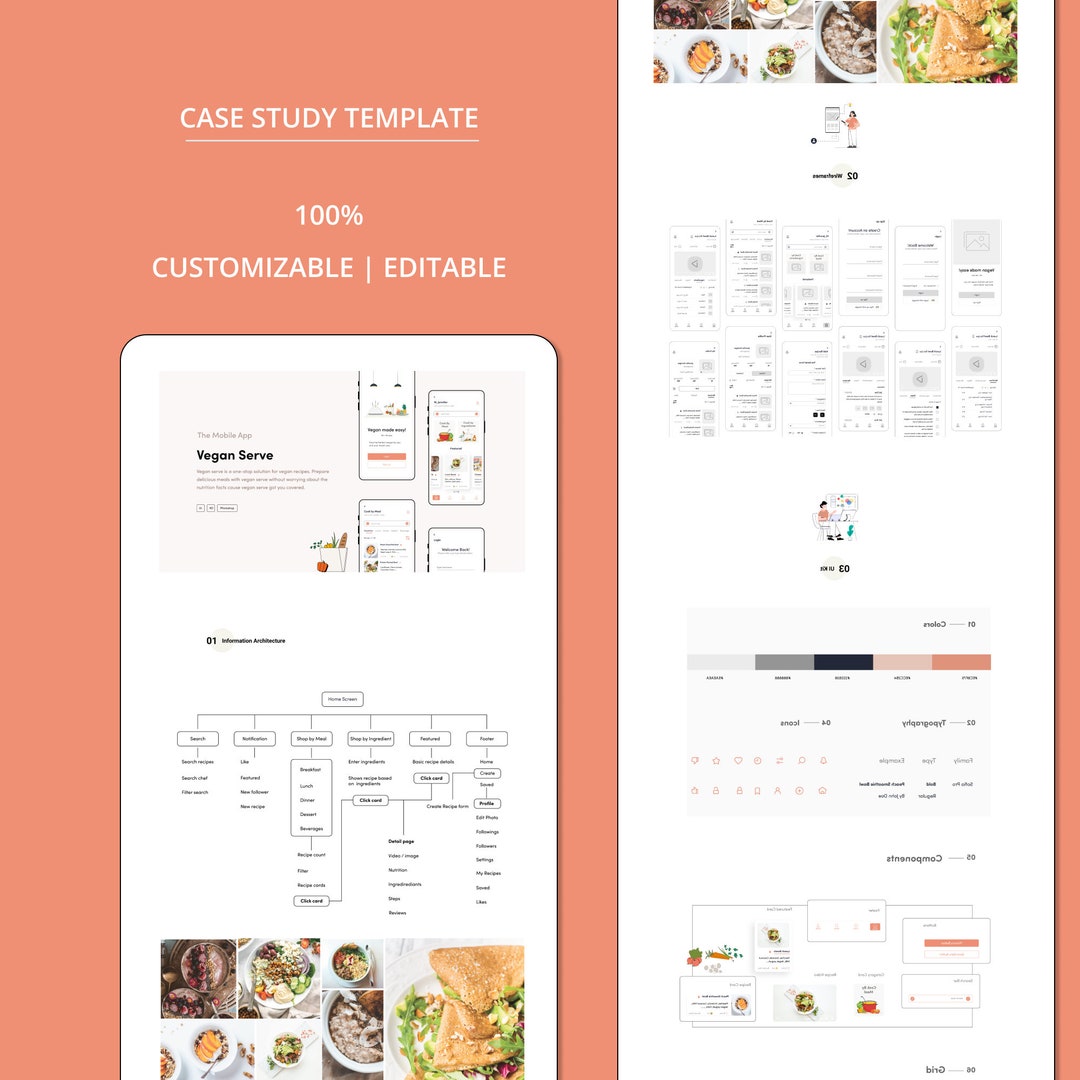 UI Case Study Template | UX Case Study | Case Study Template | UI Kit ...