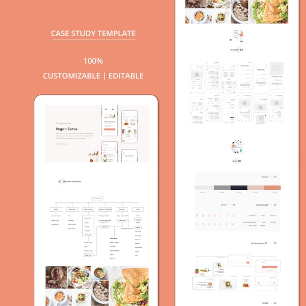 UI Case Study Template |  UX case study | Case Study Template | UI Kit | Case Study