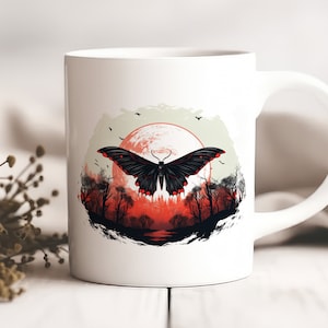 Moth Coffee Mug 11oz, Moth Lover Gift, Scary Insect Mug