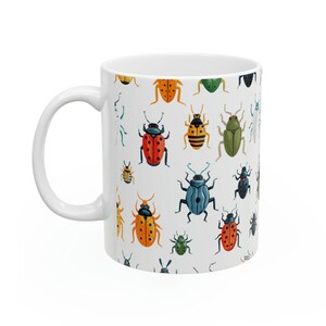 Beetle Swarm Colorful Coffee Mug Insect Creepy-Crawly Cup Fun Colors for Bug Enthusiasts Science Lovers Gift for Friends Family Colleagues image 3