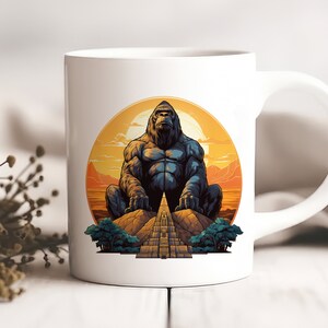King Kong Coffee Mug 11oz, King Kong Kaiju Mug, Gifts for Him, Gift for Big Monster Lovers