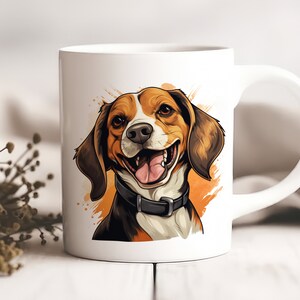 Beagle Coffee Mug 11oz, Gift for Dog Lovers, Pet Cup