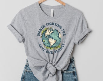 Earth Day Shirt, Floral Earth Planet Shirt, Climate Change Awareness Tee, Be Kind To Our Planet Tee, Save Our Planet Tee