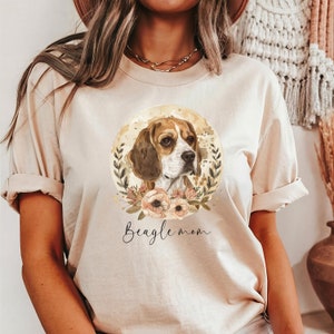 Beagle Shirt, Beagle Mom, Beagle Lover, Beagle Portrait, Watercolor Pet Portrait, Pet Gift, Pet Shirt, Pet Portrait Gift, Beagle Dog Mom