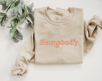 Homebody Sweatshirt, Introvert Gift, Introvert Sweatshirt, Oversized Sweatshirt, Introvert Friend Gift, Homebody Birthday Gift, Boho Colors