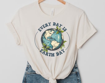 Earth Day Shirt, Floral Earth Planet Shirt, Climate Change Awareness Tee, Be Kind To Our Planet Tee, Save Our Planet Tee