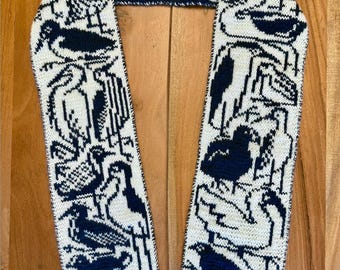 PDF Pattern - Wading Birds Double Knit Scarf