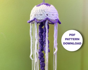 DIY Crochet Pattern Hanging Star Jellyfish - PDF Download