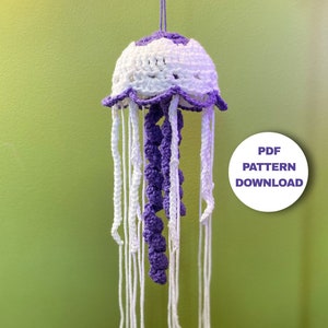 Patron de crochet DIY Méduse étoile suspendue - Téléchargement PDF