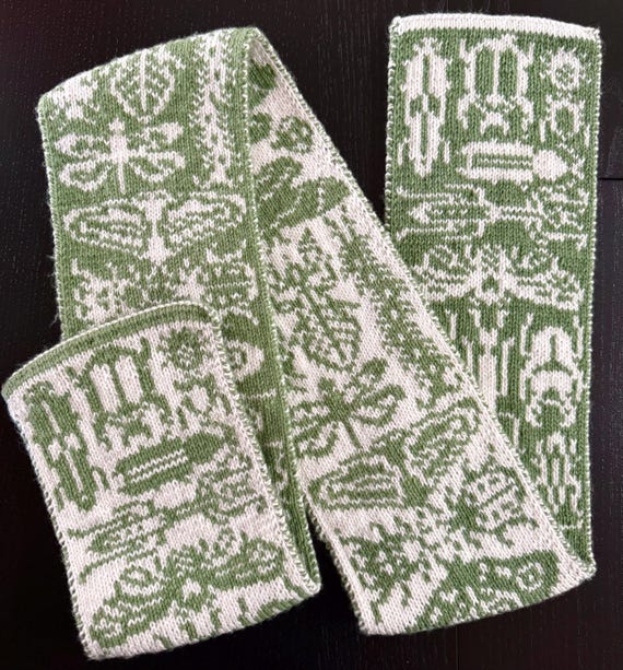 PDF Pattern - Bug Collection Double Knit Scarf