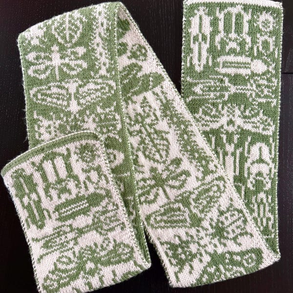 PDF Pattern - Bug Collection Double Knit Scarf