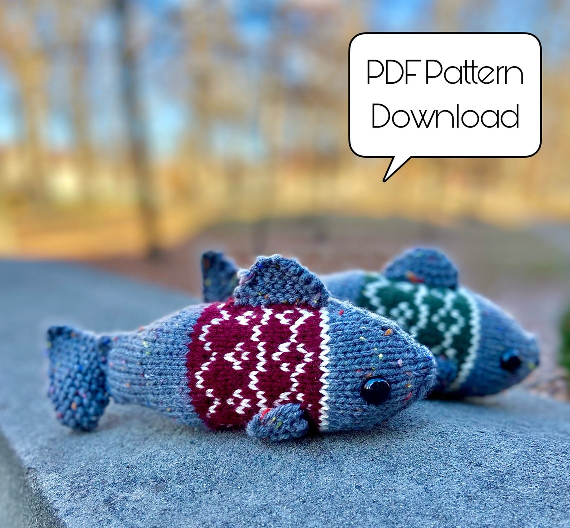 DIY Fish in a Sweater Knitting Pattern PDF Download Etsy