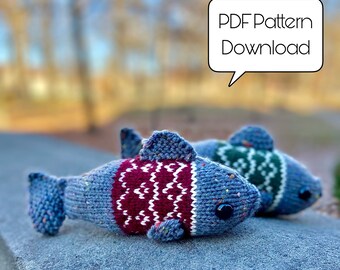 DIY Fish in a Sweater Knitting Pattern - PDF Download