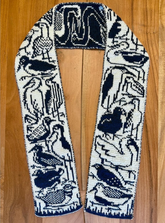 PDF Pattern - Wading Birds Double Knit Scarf