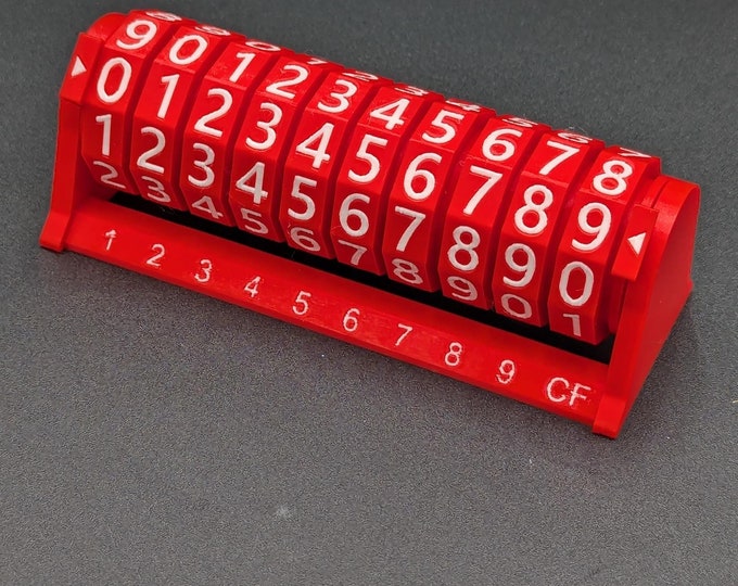 Multicolor Spell Slot and Class Feature Dial Tracker (10 Digit) for Dungeons and Dragons