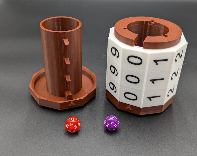 3d Printed Customizable Cryptex/Puzzle Box (Multiple sizes, Numbers Only)