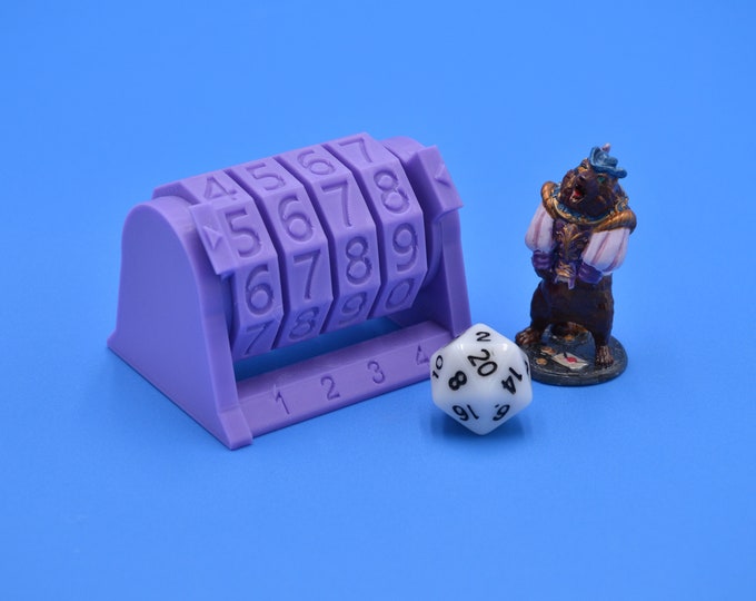 Spell Slot Dial Tracker (4 Digit) for Dungeons and Dragons