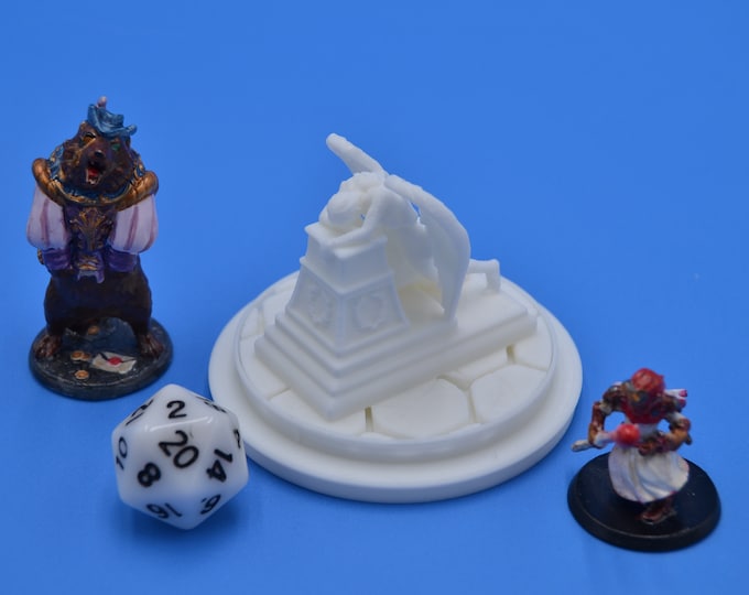 Angel Monument for Terrain or Objective Marking in TTRPG or Wargame (Model by Antigone Miniatures)