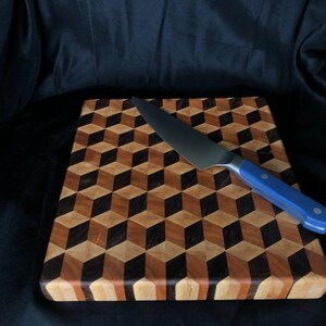 3D Cubes Endgrain Cutting Board - Etsy
