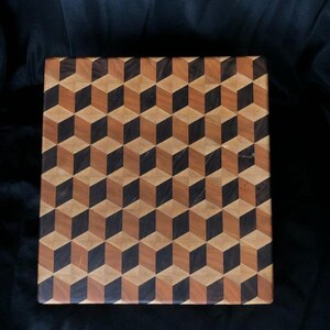 3D Cubes Endgrain Cutting Board - Etsy