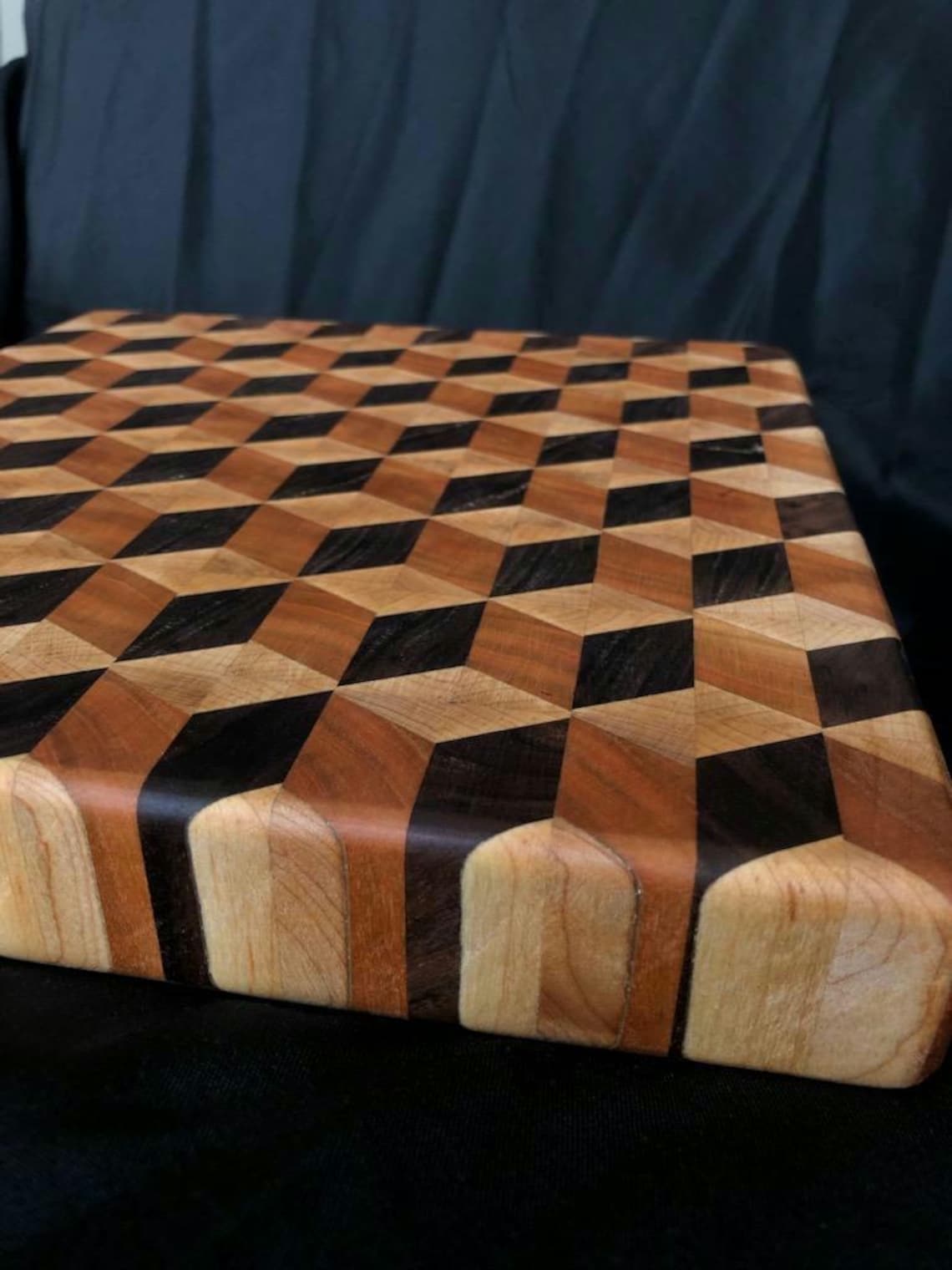 3D Cubes Endgrain Cutting Board - Etsy
