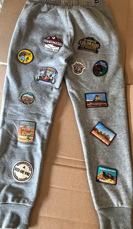 Patch sweatpants best sale