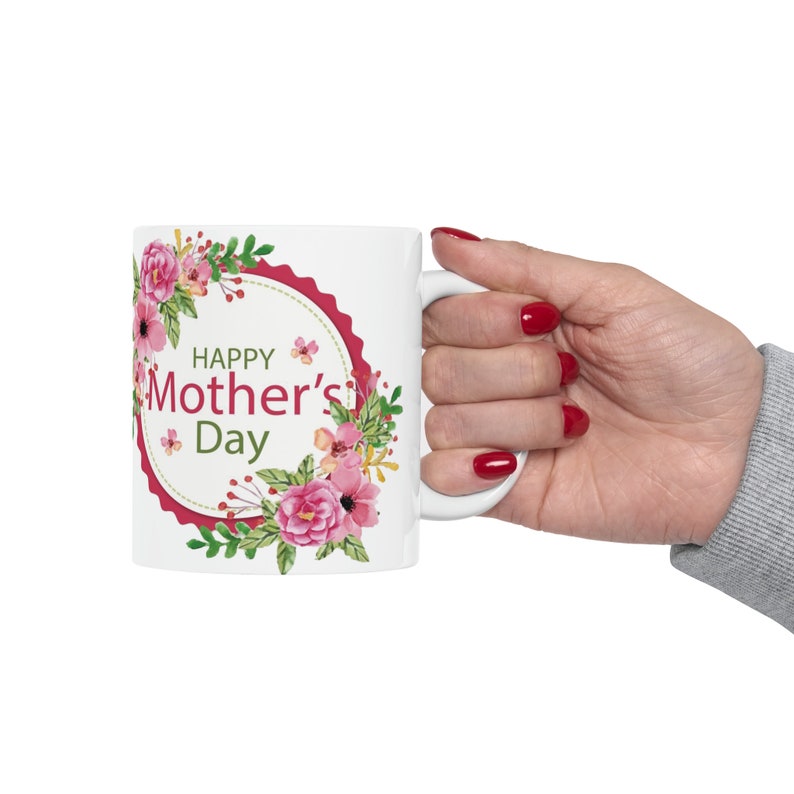Floral Wreath Mother's Day Mug Charming Mother's Day Gift for Sister