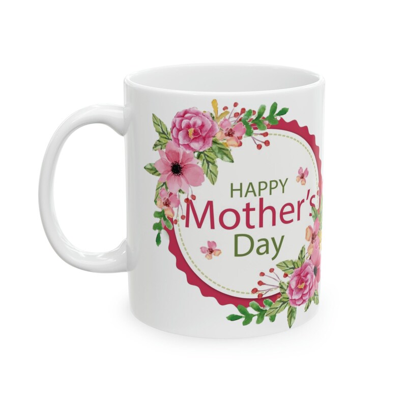 Floral Wreath Mother's Day Mug Charming Mother's Day Gift for Sister