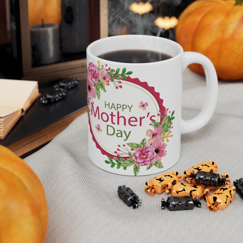 Floral Wreath Mother's Day Mug Charming Mother's Day Gift for Sister