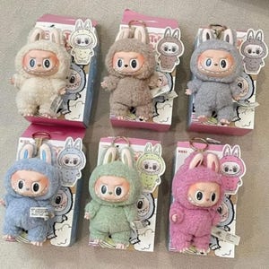 Labubu Aufregende Macaron Serie Puppe, Die Monster Handgemachte Blinde Box Figur, Kawaii Vinyl Spielzeug, Sammlergeschenk, Überraschungs Taschenanhänger Schlüsselanhänger