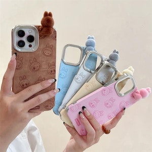 3d Cartoon Labubu Pop Foriphone 11/12/13/14/15/16 Serie Telefoon Case All Inclusive Anti Drop Leuke Mode Telefoon Bescherming Case